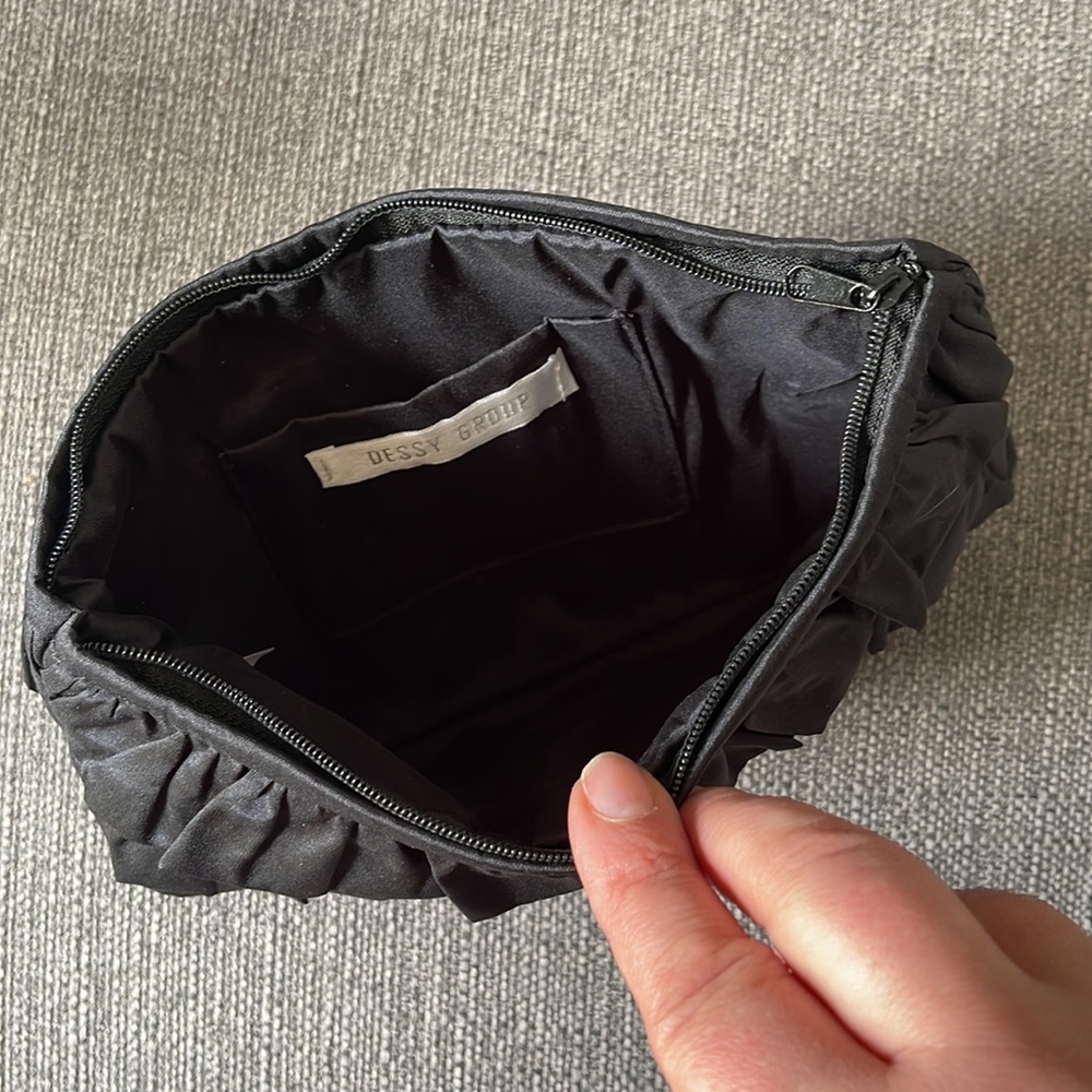 Black Ruffle Makeup Bag - Picture 8 of 12